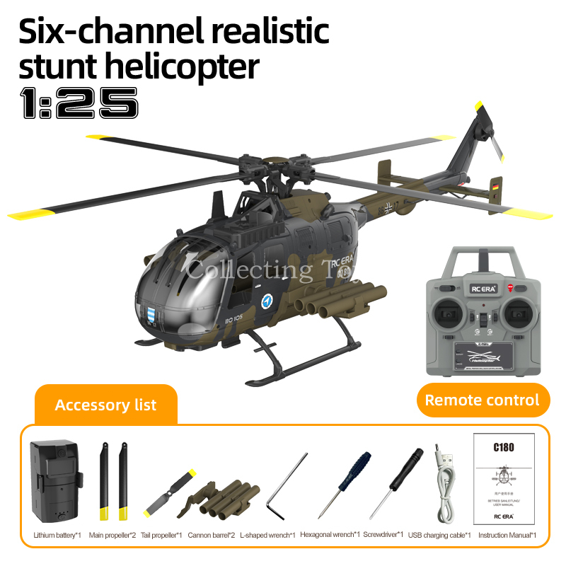 Rc Era C180 Bo105 1/25 Scale 6 - đánh giá và giá Rc Helicopter Gyro