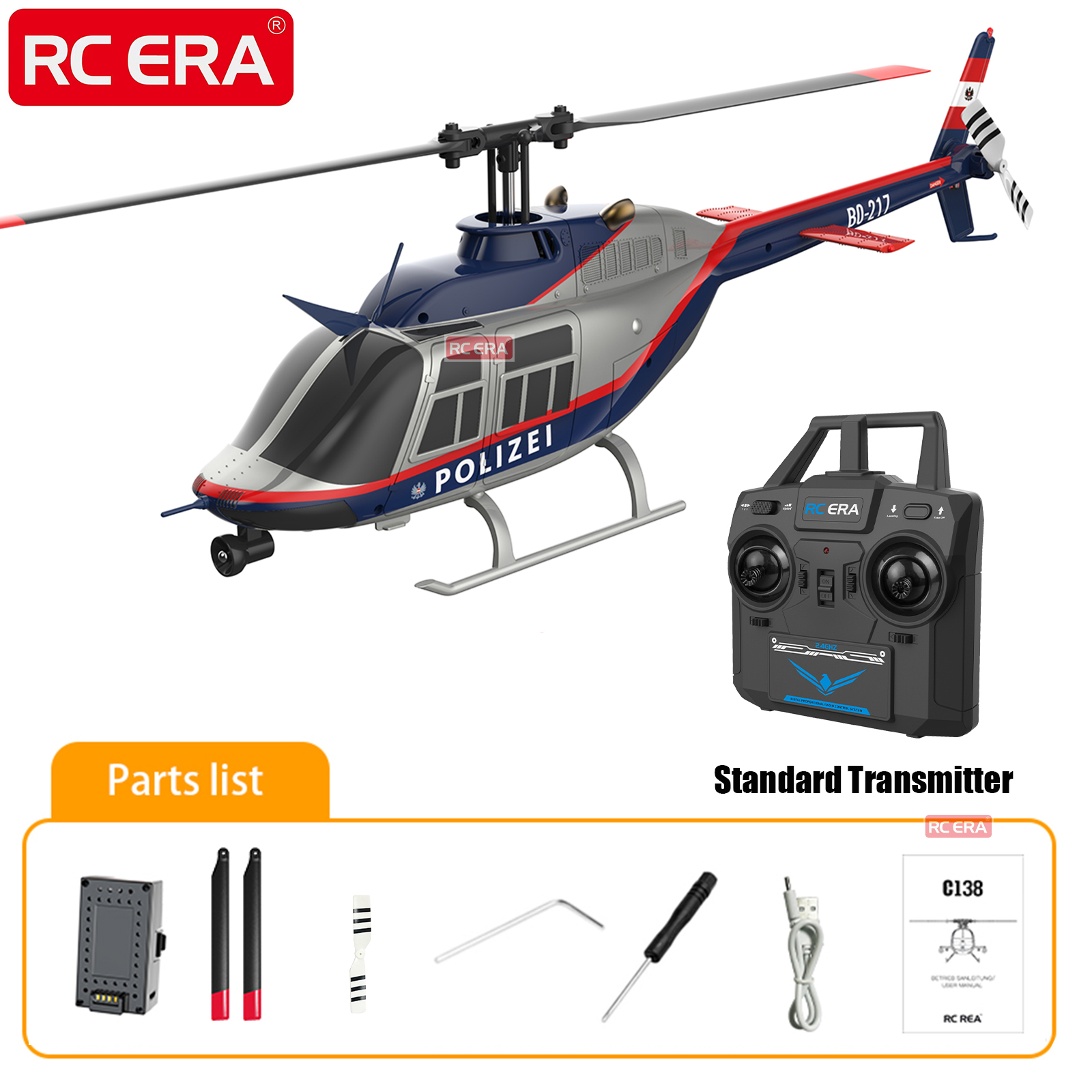 RC ERA C138 BELL 206 Jet Range - đánh giá và giá Rc Helicopter Gyro