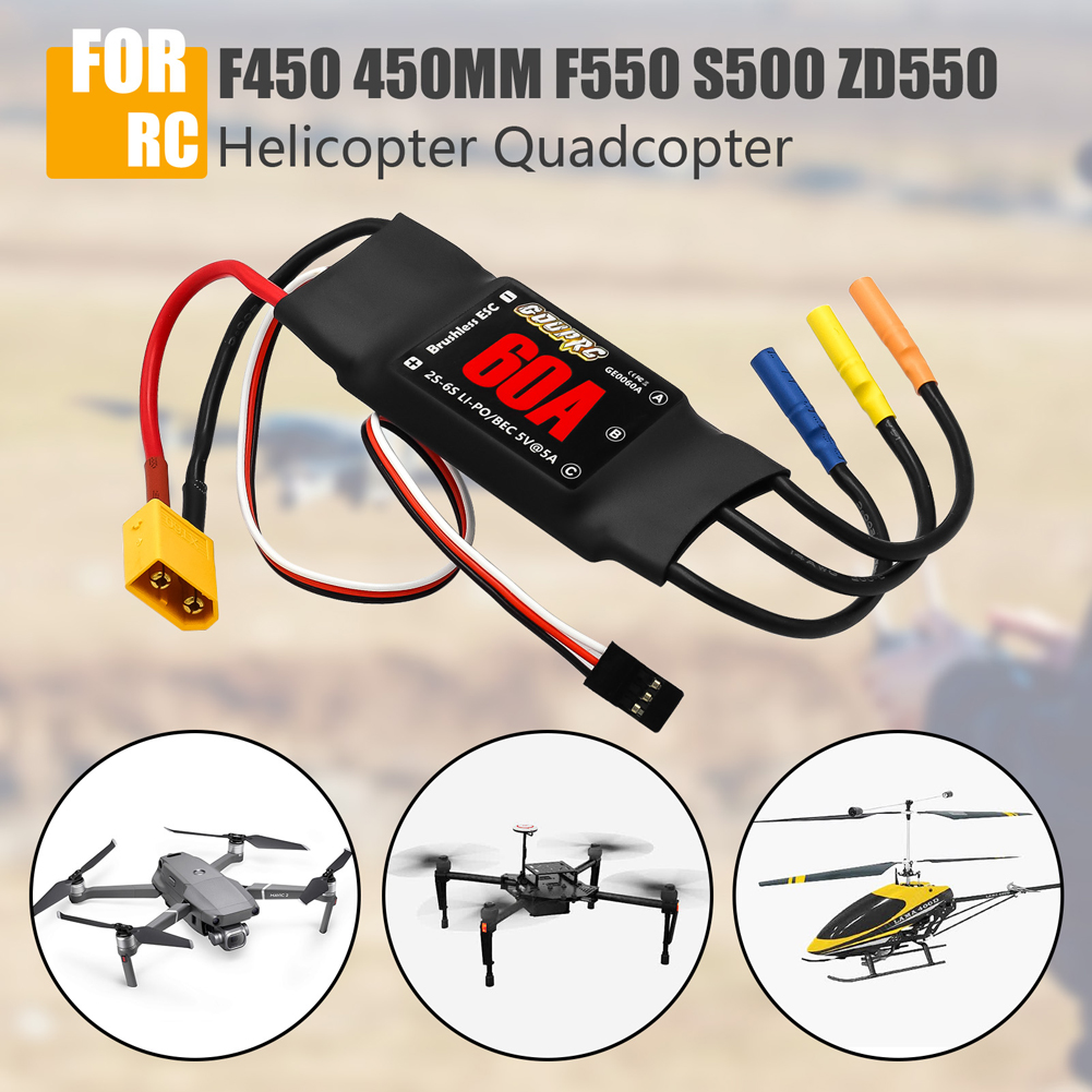 60A Brushless ESC 2-6S Electri - đánh giá và giá Rc Helicopter Electric