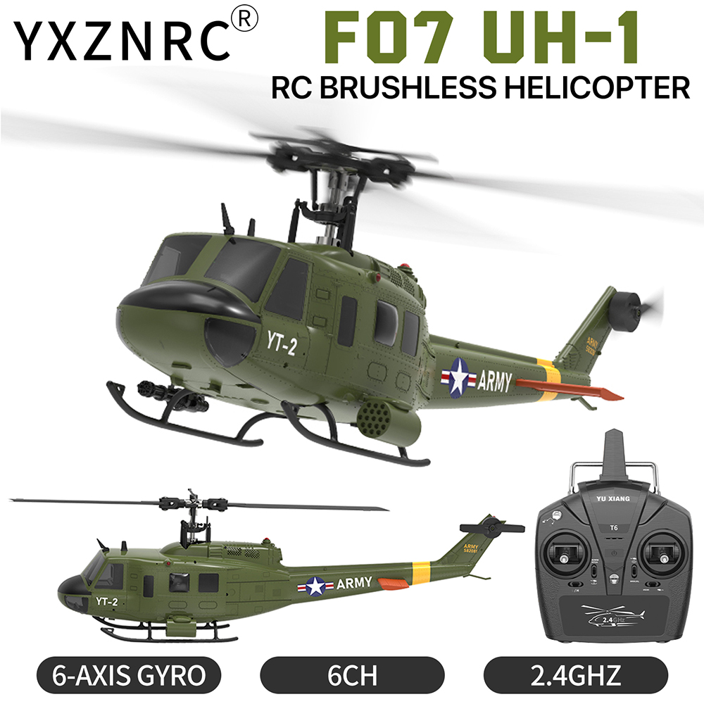 YUXIANG F07 UH-1 Aileronless H - đánh giá và giá Rc Helicopter Gyro