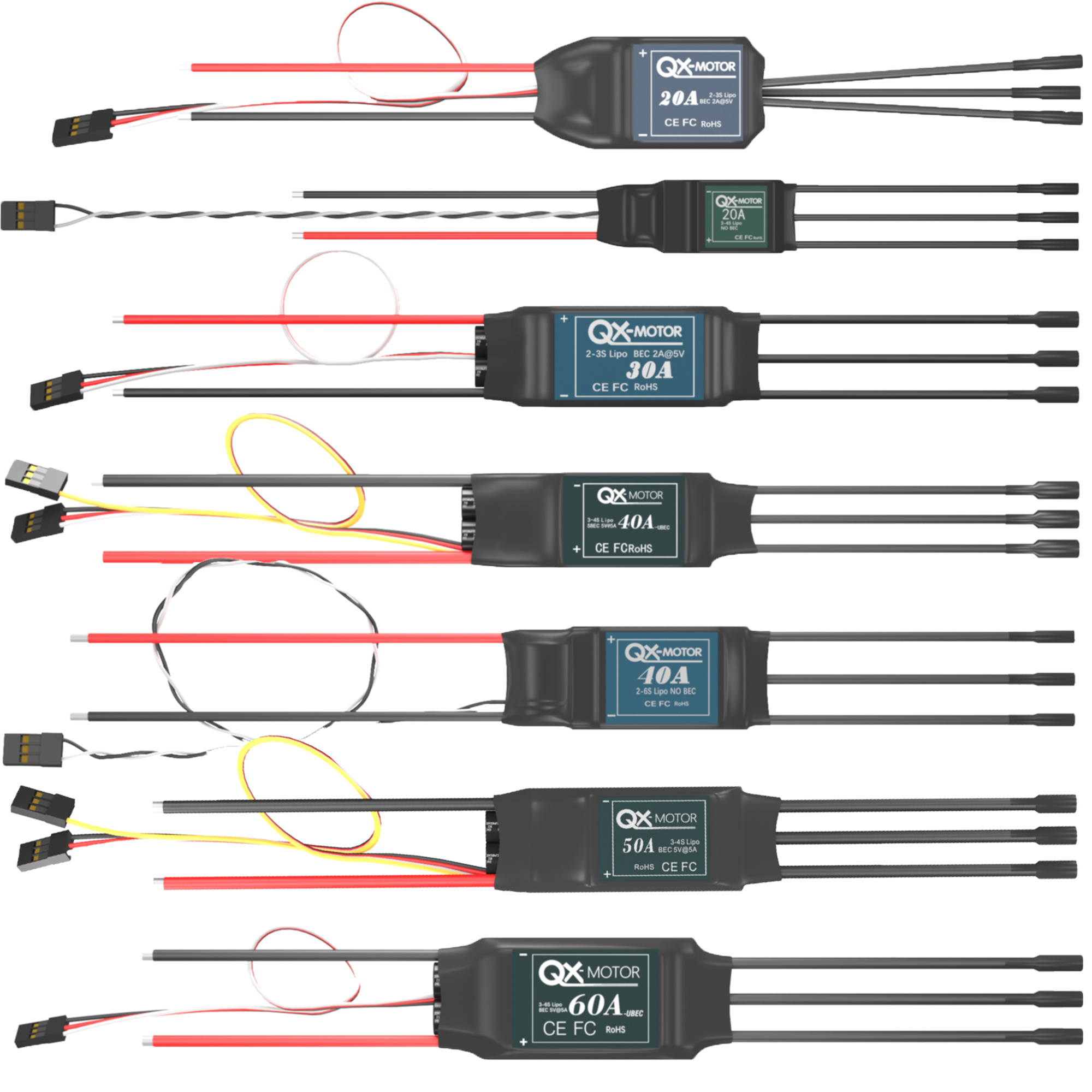 QX-MOTOR Brushless ESC series  - đánh giá và giá Rc Helicopter Battery